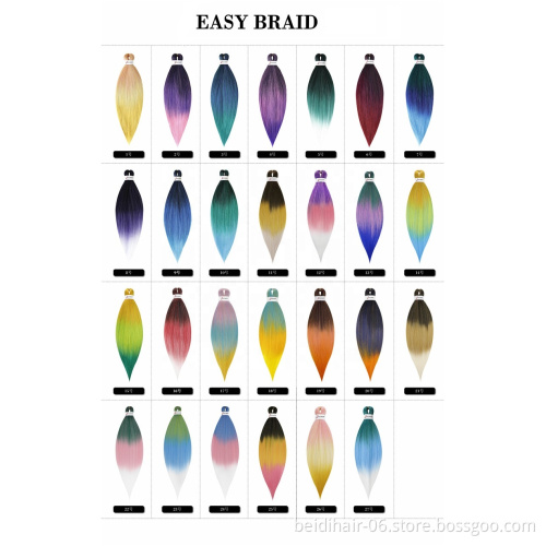 26inch 20inch Easy Braids Prestretched EZ Braiding Hair Hot Water Setting Yaki Straight Soft Jumbo Braid Synthetic Hair